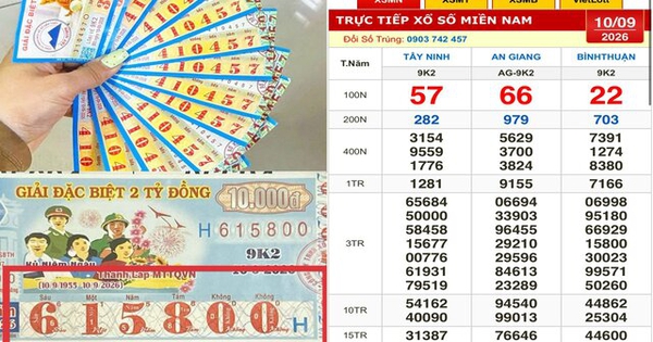 Xổ số miền Nam ngày 10 tháng 9: Người trúng 16 vé đài Bình Thuận nhận thưởng sớm