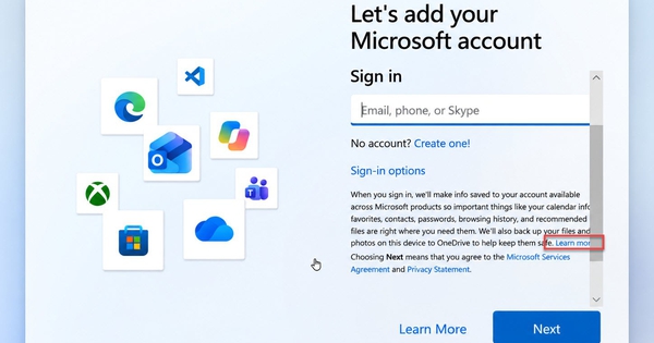 Mẹo mới cài đặt Windows 11 không cần internet