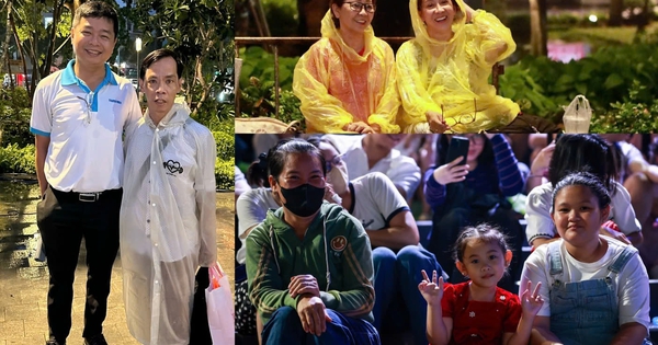 Người đàn ông khuyết tật đội mưa đến công viên số 1 Lý Thái Tổ: 'Tôi phải xem cho được'
