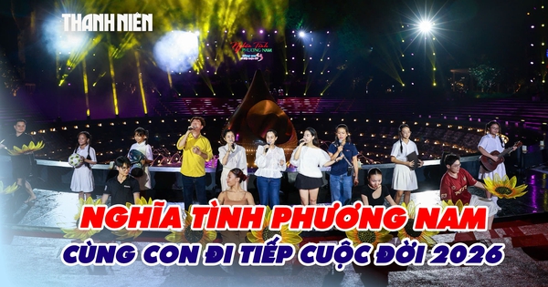 Sân khấu 'Nghĩa tình phương Nam - Cùng con đi tiếp cuộc đời' 2026 sẵn sàng cho đêm diễn chính thức