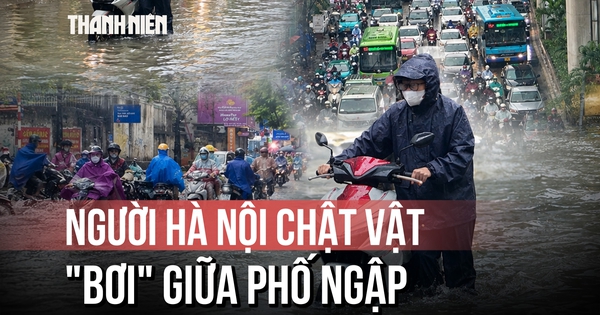 'Kiếp nạn' ra đường sáng giữa tuần ở Hà Nội: Gửi xe máy nhà người lạ vì ngập