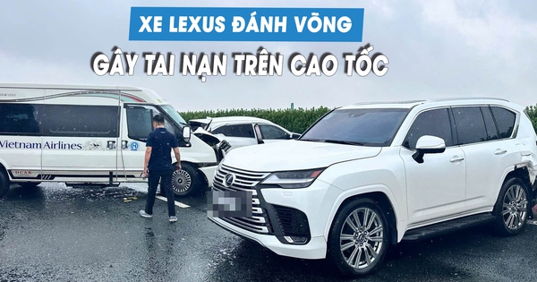 Xe Lexus lạng lách, chặn đường ô tô khác trên cao tốc gây tai nạn liên hoàn
