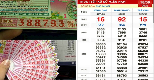 Xổ số miền Nam thứ sáu ngày 18.9: Cọc vé lẻ trúng đài Bình Dương xuất hiện