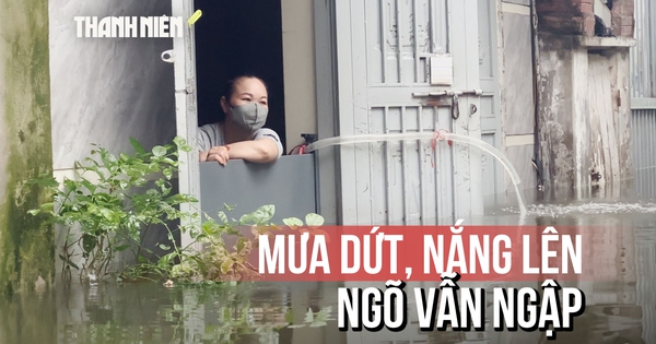 Dân ngõ 'nhịn đi vệ sinh', thức đêm bơm nước ra khỏi nhà sau trận mưa lớn ở Hà Nội