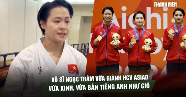 Võ sĩ Ngọc Trâm mắt đỏ hoe sau khi giành HCV ASIAD, bắn tiếng Anh cực mượt với phóng viên