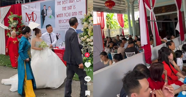Đám cưới 'thần tốc': Hai nhà cách một bức tường, cô dâu đi vài bước đã sang nhà chồng