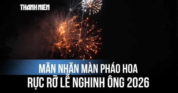 Mãn nhãn pháo hoa rực rỡ trên bãi biển Cần Giờ đêm lễ Nghinh Ông