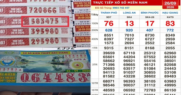 Xổ số miền Nam ngày 26 tháng 9: Cọc vé trúng đài Hậu Giang, nhận thưởng sớm