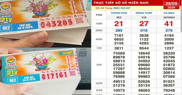 Xổ số miền Nam ngày 28 tháng 9: Hai người trúng 320 tờ, nhận chuyển khoản ngay