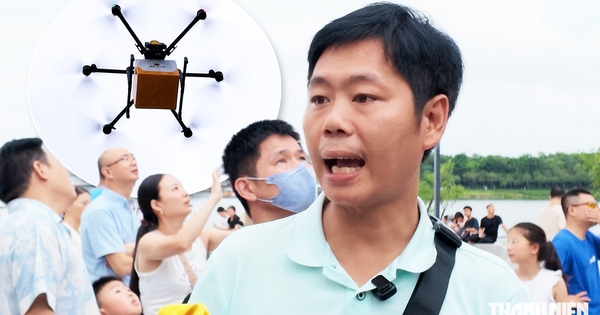 Độc đáo 'shipper' giao hàng từ trên không
