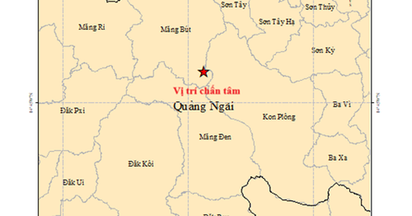 Xuất hiện 2 trận động đất mạnh trên 3 độ richter ở Quảng Ngãi