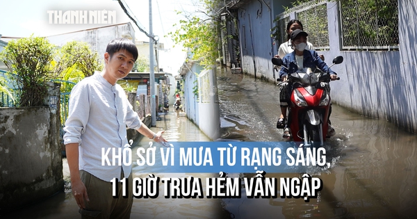 Mưa từ sáng, gần trưa con hẻm ở TP.HCM vẫn ngập: Nhiều hộ nâng nền hết lần này đến lần khác