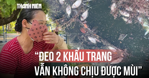 Ám ảnh mùi cá chết tại hồ Công viên Nghĩa Đô: 'Đeo 2 khẩu trang vẫn không chịu được mùi'
