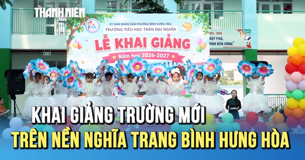 Rộn ràng khai giảng trường học mới trên nền nghĩa trang Bình Hưng Hòa