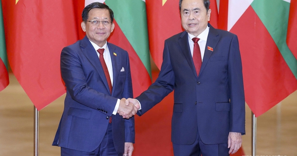 Chủ tịch Quốc hội Trần Thanh Mẫn hội kiến Tổng thống Myanmar Min Aung Hlaing