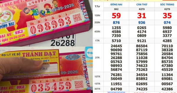 Xổ số miền Nam ngày 9 tháng 9: Chi 3,2 triệu mua vé, trúng đài Đồng Nai