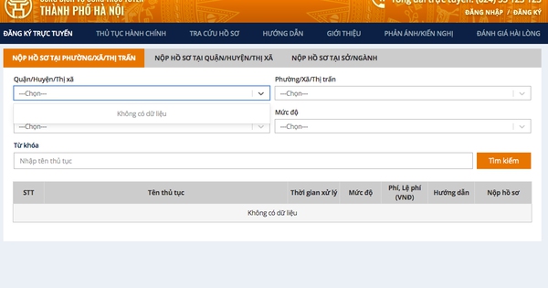 Cổng dịch vụ công trực tuyến của Hà Nội lại lỗi, không thể khai sinh trực tuyến