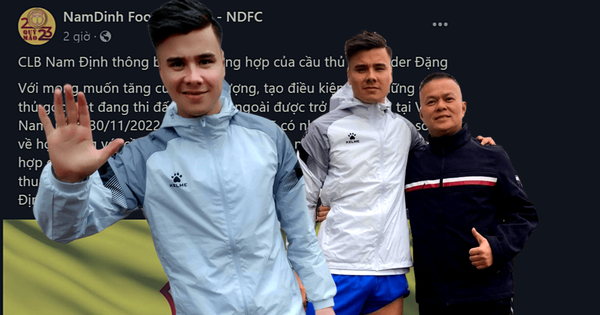 Tiền đạo Việt kiều Alexander Đặng rời CLB sau một ngày gia nhập, Nam Định 