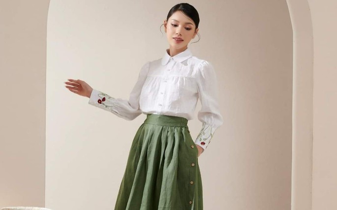 Chân váy Mori girl phong cách vintage - sakurafashion.vn
