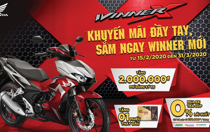 Honda Việt Nam ưu đãi lớn cho khách hàng mua xe WINNER & WINNER X