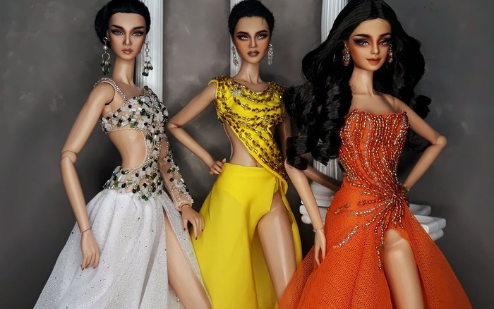 Các mẫu váy dạ hội cúp ngực cho búp bê 30cm | Lazada.vn