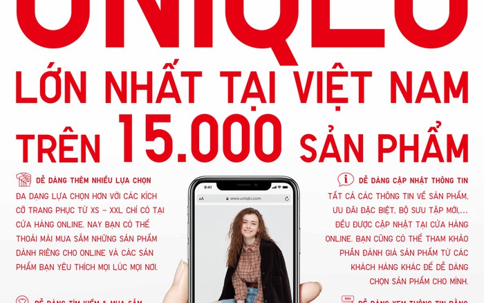 Trải nghiệm đa tiện ích với ứng dụng mua sắm Uniqlo