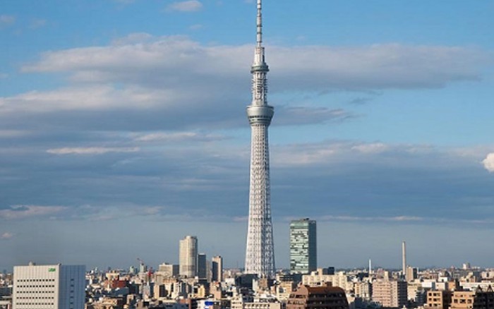 Tháp truyền hình Tokyo Sky Tree nổi tiếng ở Nhật Bản