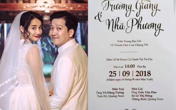 Rò rỉ thiệp cưới đơn giản của Trường Giang - Nhã Phương? Rò rỉ thiệp cưới đơn giản của Trường Giang - Nhã Phương?