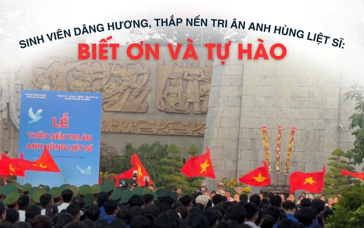 Sinh viên dâng hương, thắp nến tri ân anh hùng liệt sĩ: Biết ơn và tự hào