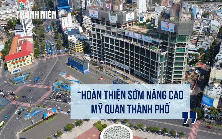 [FLYCAM] Hiện trạng siêu dự án khu 'đất vàng' đối diện chợ Bến Thành đang tái khởi động