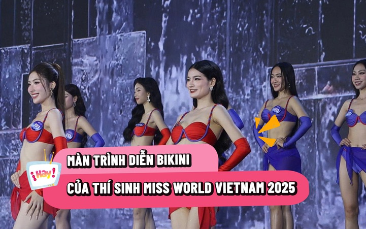 Thí sinh Hoa hậu Thế giới Việt Nam 2025 'đốt cháy' sân khấu với bikini