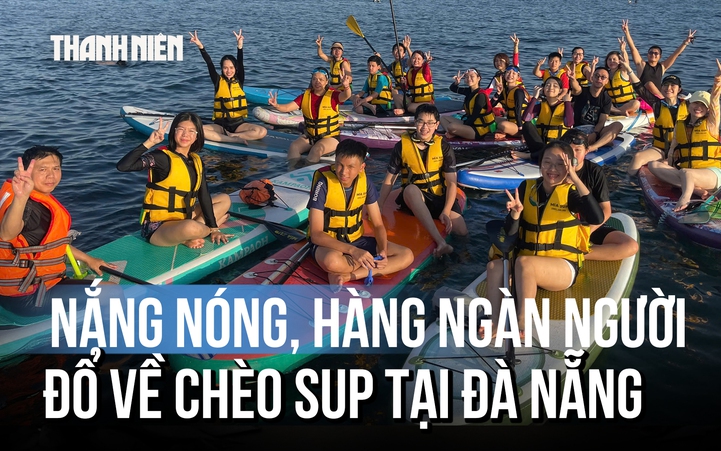 Nắng nóng, đông nghịt khách đổ về Mân Thái chèo SUP từ 5 giờ sáng