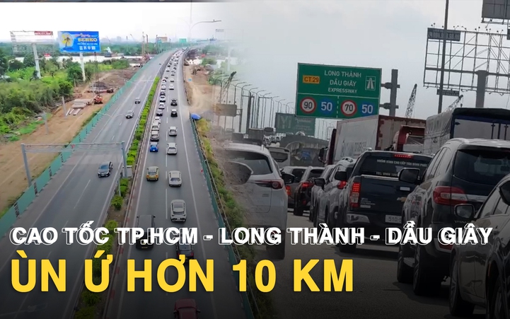Cao tốc TP.HCM - Long Thành - Dầu Giây ùn ứ hơn 10 km, cửa ngõ phía đông vẫn thông thoáng
