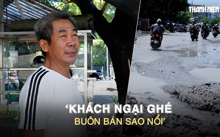 Đường Đặng Thùy Trâm sình lầy, hàng quán ế ẩm: ‘Khách ngại ghé, buôn bán sao nổi’