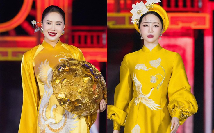 Hồng Diễm, Quỳnh Nga đọ sắc trên sàn diễn thời trang