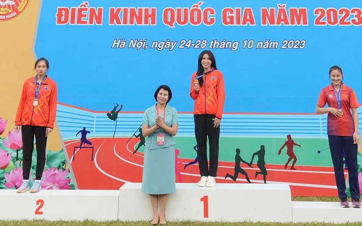 SV Duy Tân giành huy chương vàng tại Điền kinh Quốc gia 2023 môn Nhảy sào nữ