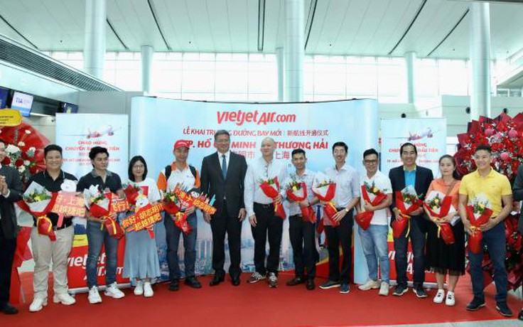 Vietjet vừa khai trương đường bay thẳng giữa Thượng Hải và TP.HCM