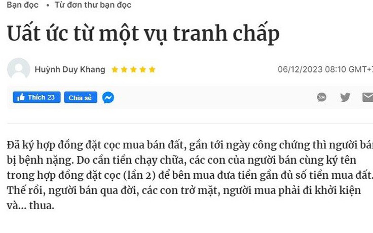 Từ bài báo “Uất ức từ một vụ tranh chấp”: Tòa phúc thẩm hủy án sơ thẩm