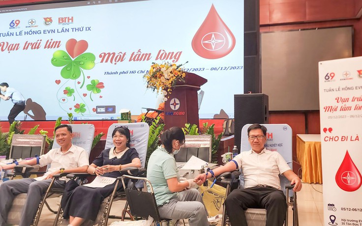 EVNHCMC tổ chức hiến máu tình nguyện
