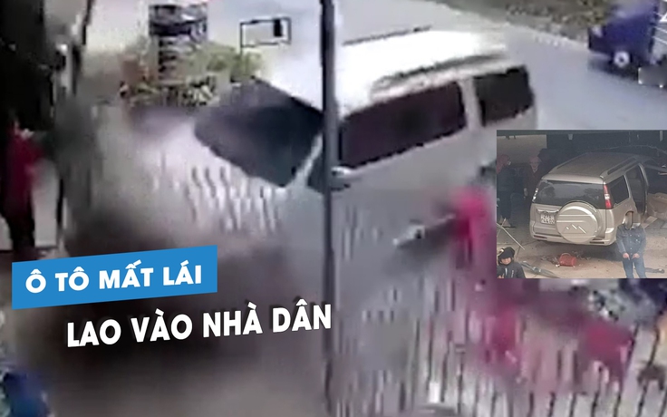 Kinh hoàng ô tô 7 chỗ ôm cua ẩu, mất lái lao vào nhà dân Kinh hoàng ô tô 7 chỗ ôm cua ẩu, mất lái lao vào nhà dân