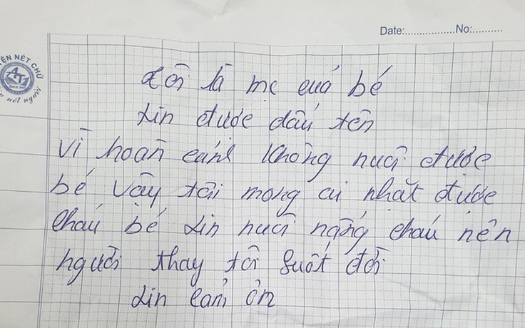 Bé gái bị bỏ rơi trong đêm cùng tâm thư của người mẹ Bé gái bị bỏ rơi trong đêm cùng tâm thư của người mẹ