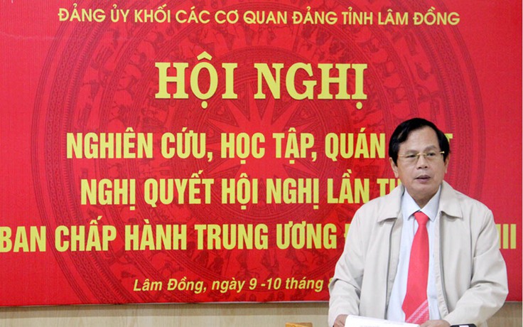 Kỷ luật cảnh cáo Bí thư Đảng ủy Khối các cơ quan tỉnh Lâm Đồng
