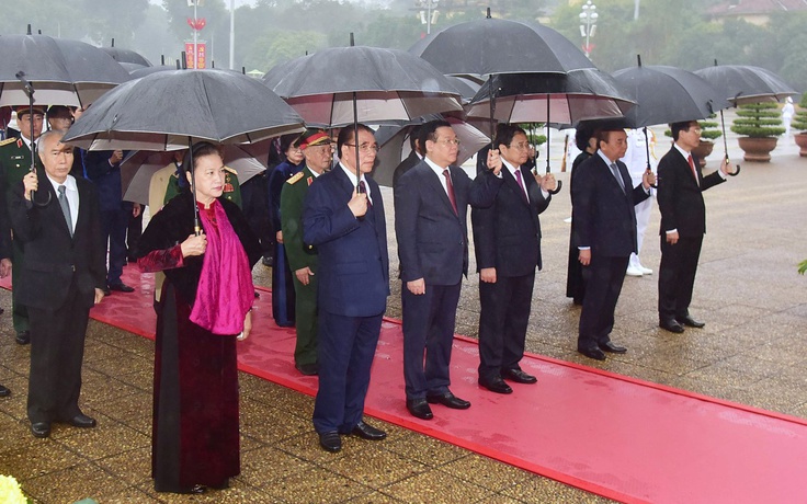 Lãnh đạo Đảng, Nhà nước viếng Chủ tịch Hồ Chí Minh nhân 93 năm Ngày thành lập Đảng