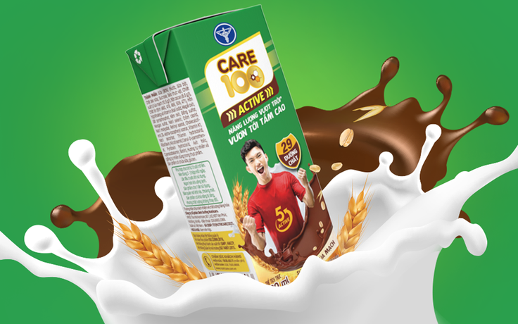 Care 100 Active - Sữa cacao lúa mạch sở hữu hệ chất ‘5 Active’