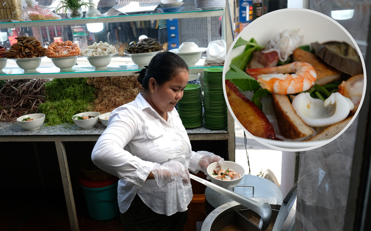 Bún mắm heo quay Khmer ăn kèm 10 loại rau sống ngon như thế nào?