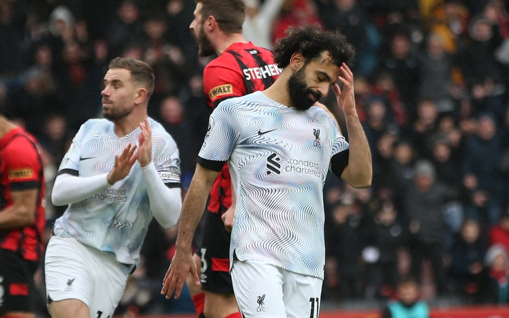 Ngoại hạng Anh: Salah sút hỏng phạt đền, Liverpool thua sốc Bournemouth