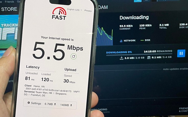 Đứt cáp liên tục, internet Việt Nam vẫn thăng hạng Đứt cáp liên tục, internet Việt Nam vẫn thăng hạng