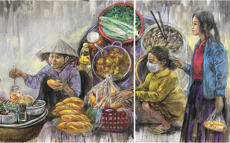 Họa sĩ Lê Sa Long 'kể chuyện bánh mì Sài Gòn' Họa sĩ Lê Sa Long 'kể chuyện bánh mì Sài Gòn'
