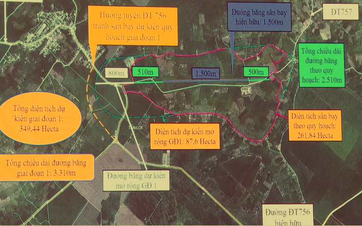 Bình Phước: Sân bay chuyên dùng Hớn Quản quy hoạch rộng 350 ha
