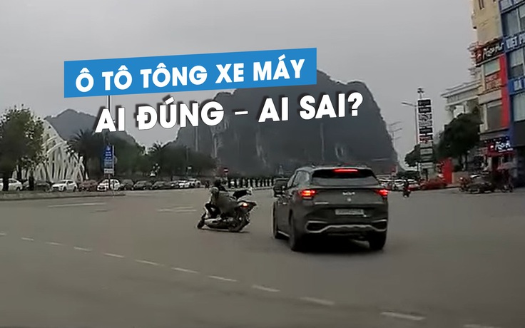 Xe máy Honda SH tạt đầu ô tô gây tai nạn: Tài xế ô tô có sai?